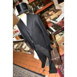 A DUNN & CO, LONDON, SILK BLACK TOP HAT, with a carry case (interior lining ripped), together with a