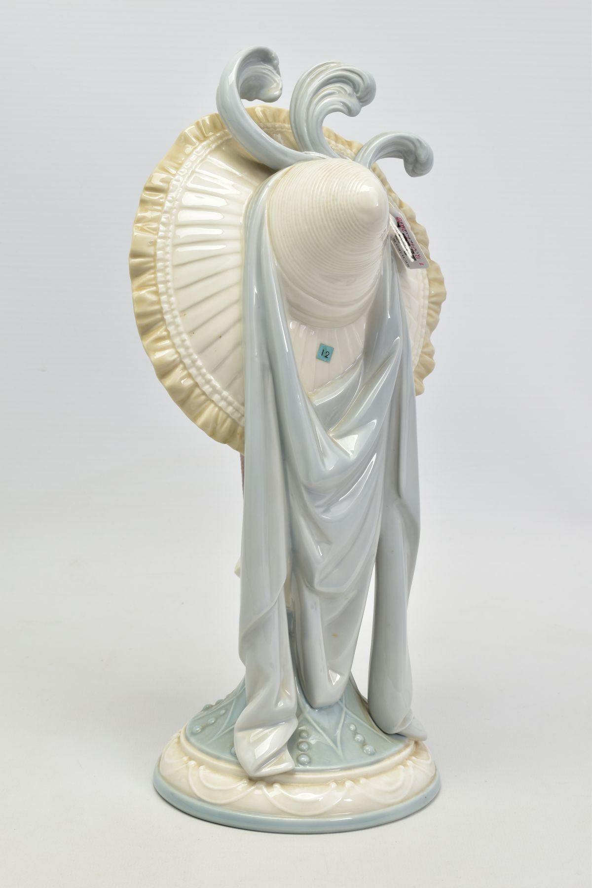 A LLADRO'S GIRLS HEAD, No.5153, depicting girls head wearing a hat with feathers on a pedestal base, - Image 3 of 6