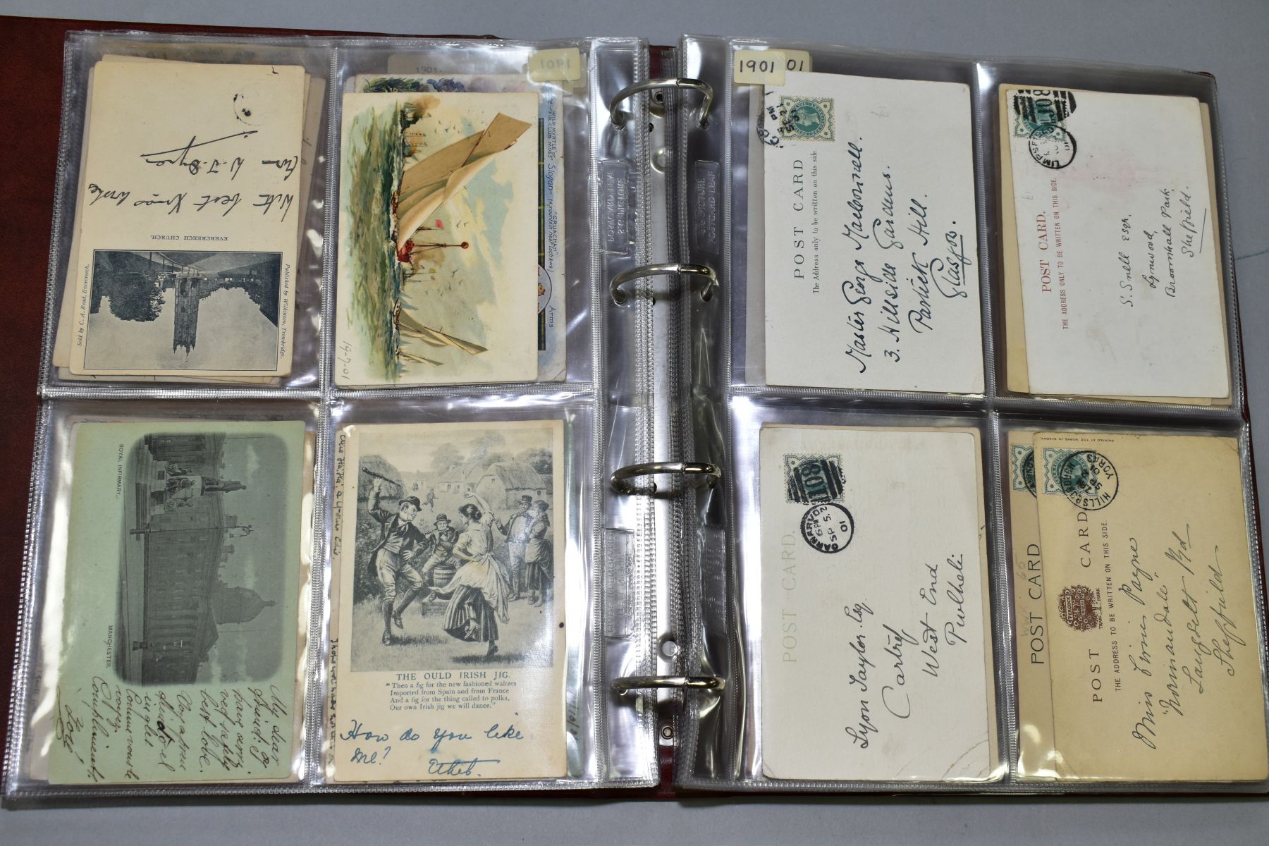 VICTORIAN POSTCARDS AND POSTAL HISTORY ARCHIVE, an album containing approximately 143 Victorian - Image 3 of 6