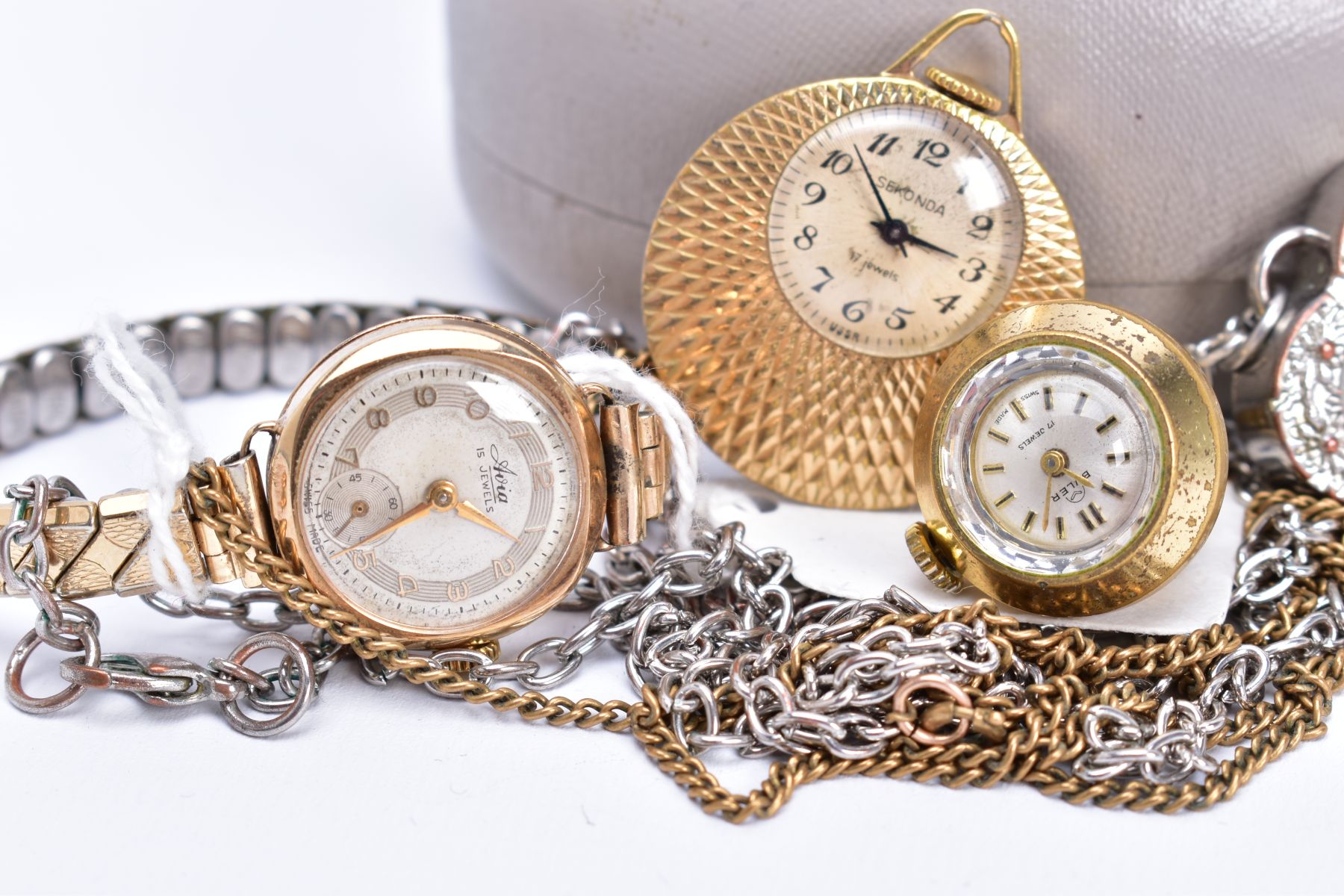 A COLLECTION OF MISCELLANEOUS WATCHES, to include an early to mid-twentieth century 9ct gold Avia - Image 2 of 4