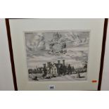 A BOX AND LOOSE TOPOGRAPHICAL PRINTS OF HISTORIC HOUSES AND HALLS, to include 'Blithfield Hall'