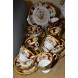 ROYAL ALBERT 'LADY HAMILTON' TEARWARES ETC, comprising six cups and saucers, sandwich plate - all