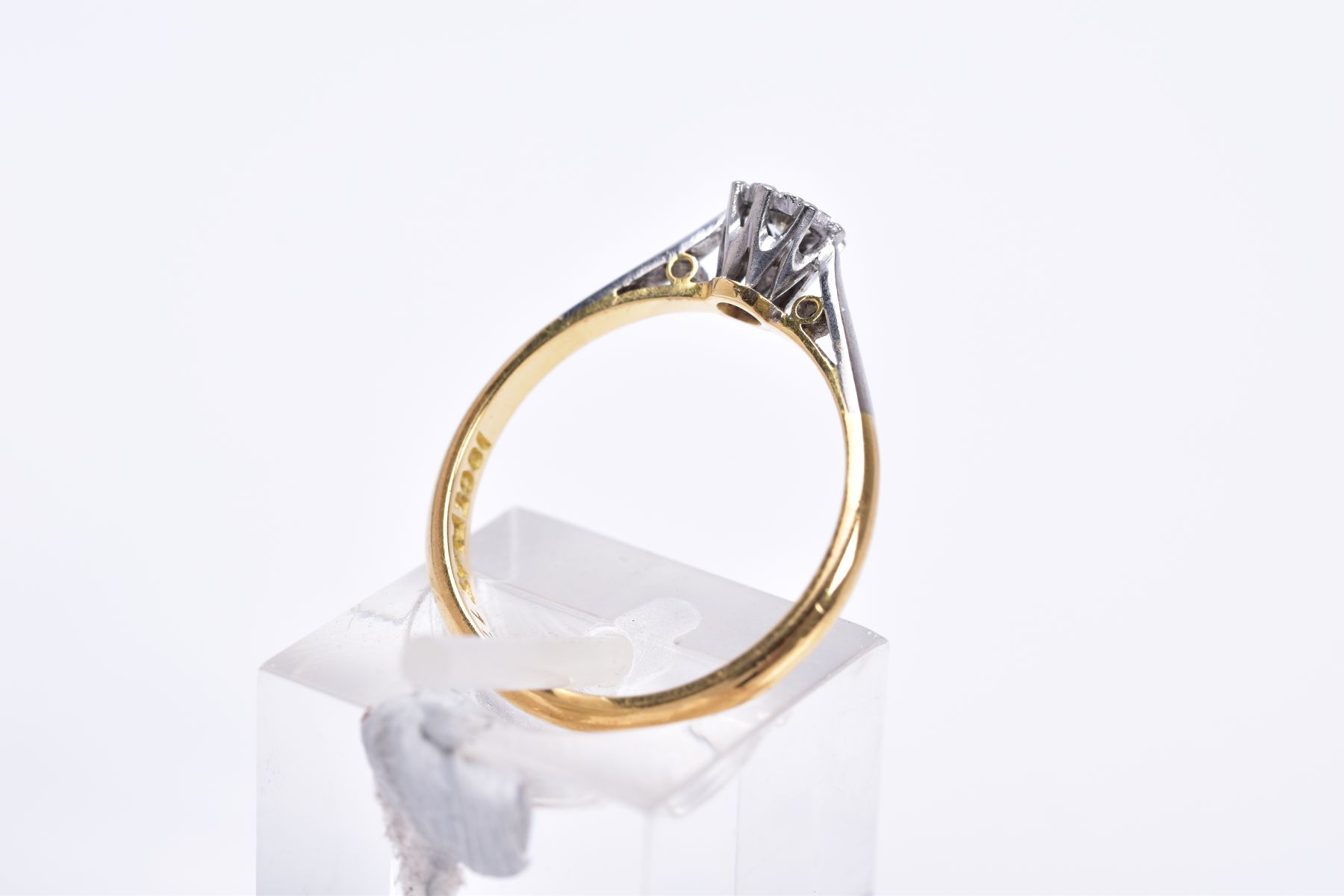 A DIAMOND SINGLE STONE RING, a modern round brilliant cut diamond estimated weight approximately 0. - Image 3 of 3