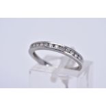 A MODERN DIAMOND HALF ETERNITY RING, estimated total modern round brilliant cut weight 0.13ct,