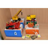 FOUR BOXED DINKY TOYS/DINKY SUPERTOYS HEAVY PLANT MODELS, Coventry Climax Fork Lift Truck, No.14c,