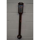 COMMITI AND SON, LONDON, a modern mahogany cistern stick barometer, height 97cm