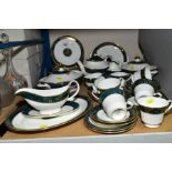 ROYAL DOULTON CARLYLE H5018 DINNER AND TEA WARES, to include tea pot, eight tea cups and saucers,