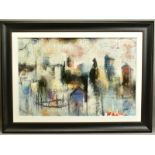 JOHN AND ELLI MILAN (AMERICAN CONTEMPORARY) 'URBAN CONCEPT III', an abstract composition from the