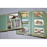 POSTCARDS, two albums containing approximately 400 postcards, mainly topographical, landmarks,