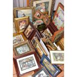 TWO BOXES AND LOOSE, FRAMED PICTURES AND FRAMES, subjects include reproductions of late nineteenth