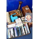SUNDRY ITEMS ETC, to include a box of books, subjects such as biographies and autobiographies,