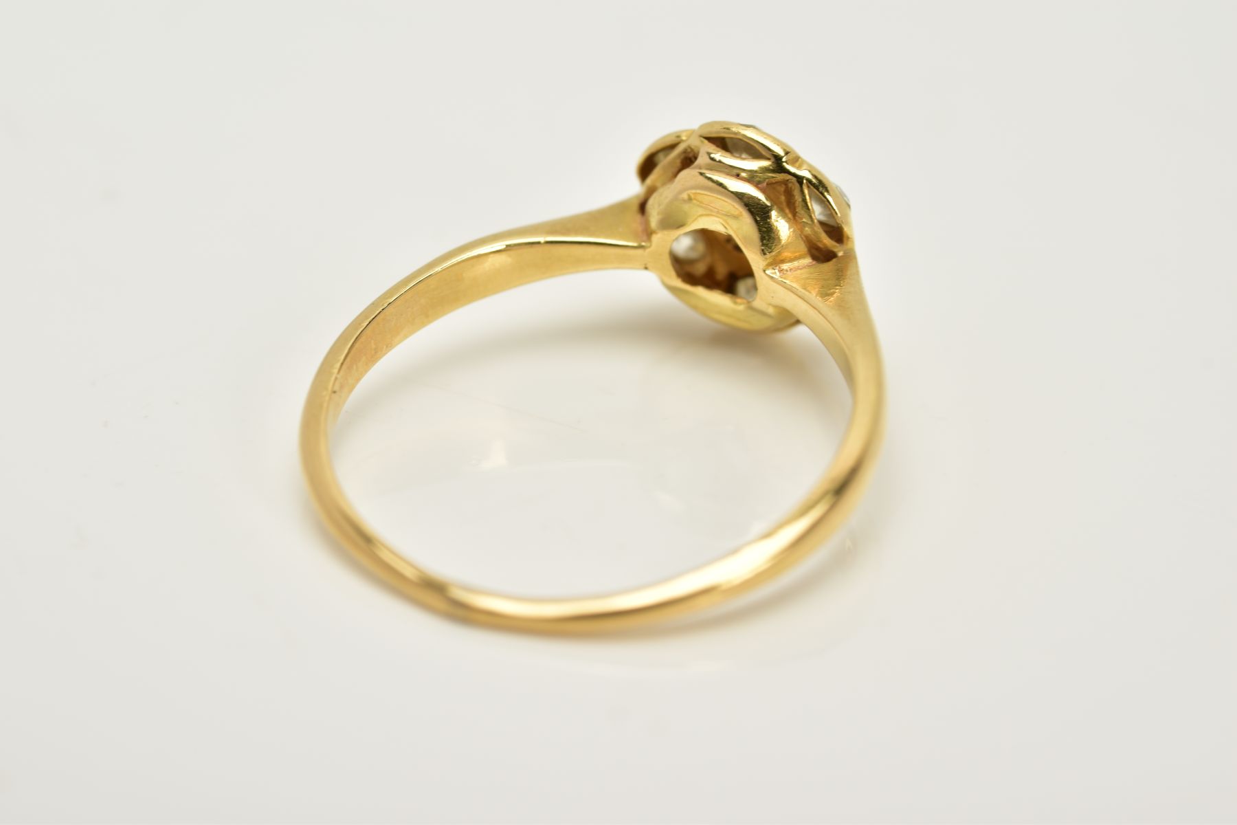 AN EARLY 20TH CENTURY DIAMOND ROUND CLUSTER RING estimated eight and old Swiss cut diamond weight - Image 3 of 3