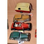 THREE TRI- ANG MINIC CARS, pre-war Cabriolet, No. 6M, pre-war Daimler type Tourer, No. 36M, and