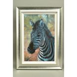ROLF HARRIS (AUSTRALIAN 1930) 'YOUNG ZEBRA', a limited edition print on deluxe canvas 59/75,