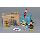 A BOXED SALCO DISNEY NOVELTIES MICKEY AND MINNIE'S BARREL ORGAN, No 85/6, blue barrel organ with