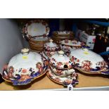 G.L .ASHWORTH & BROS REAL IRONSTONE CHINA PART DINNER SERVICE, to include thirteen dinner plates,
