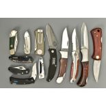 A NUMBER OF SMALL LOCK KNIVES comprising of Puma Rambler, SOG Blink, SOG Slipzilla, Kershaw 1600,
