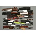 A NUMBER OF SHEATH KNIVES consisiting of EKA model Nordic H8, Muela - Spanish, A Wright & Son Ltd,