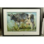 JAMES BARTHOLOMEW (BRITISH CONTEMPORARY) 'No 10', a study of a Holstein-Fresian cow, signed bottom
