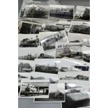 APPROXIMATELY ONE HUNDRED BLACK AND WHITE STEAM PHOTOGRAPHS, Southern etc, postcard size
