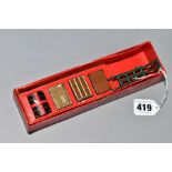 A BOXED HORNBY SERIES 0 GAUGE RAILWAY ACCESSORIES No 1 SET, complete with four cases/trunks and