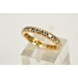 A DIAMOND FULL ETERNITY RING, estimated round brilliant cut diamond weight 0.32ct, ring size N,