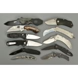 A NUMBER OF SMALL LOCK KNIVES comprising of Lakota, Sandvik, four x Gerber (all different