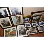 TWENTY FOUR FRAMED PRINTS OF TRAIN AND TRAM INTEREST, all framed and glazed, includes sets and