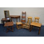 A QUANTITY OF VARIOUS OCCASIONAL FURNITURE, to include a G Plan quadrille nest of two tables, a pair