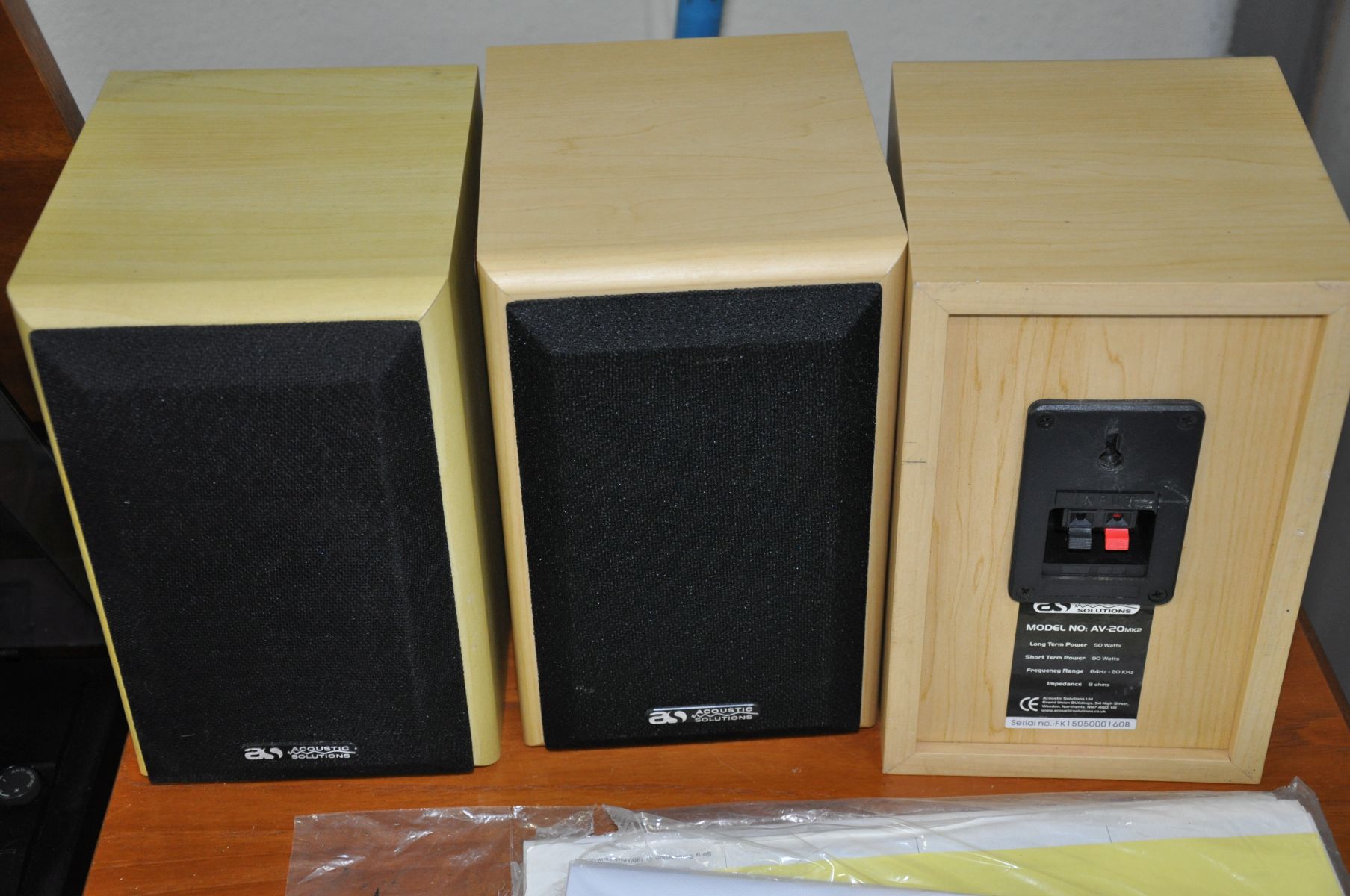 A SONY COMPONANT HI FI in a teak cabinet, including a Sony CDP-C425 5 disc CD player, a STR-D590 - Image 2 of 3