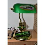 A LIMITED EDITION BRADFORD EXCHANGE 'FLYING SCOTSMAN' TABLE LAMP, No 1490/4472, height 34cm with a