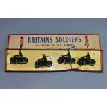 A BOXED BRITAINS HOLLOWCAST ROYAL CORPS OF SIGNALS MOTORCYCLE DESPATCH RIDERS SET, No.1791, four