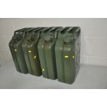 FOUR MODERN 20 LTR JERRY CANS