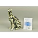 APRIL SHEPHERD (BRITISH CONTEMPORARY) 'ON GUARD' a limited edition cold cast porcelain sculpture