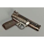 A .177 WEBLEY & SCOTT PREMIER AIR PISTOL batch number 461, it has an overall worn and rusted