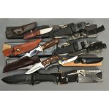 A COLLECTION OF BOXED KNIVES except for the last item in the list, consisting of SOG Seal Pup