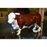 A BESWICK POLLED HEREFORD BULL, No. 2549A