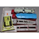 A QUANTITY OF UNBOXED AND ASSORTED PLAYWORN DIECAST VEHICLES, Dinky Supertoys Leyland Car Carrier