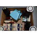 A BOXED SAWYERS VIEW-MASTER FOCUSING STEREO VIEWER, No 2011, a part boxed Model C stereo viewer,