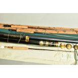 THREE ORVIS GRAPHITE FLY FISHING RODS IN HARD STORAGE TUBES, comprising a Superfine Touch Full