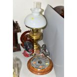 A GROUP OF COLLECTABLES, including a 20th Century circular barometer, a painted aluminium Jolly