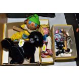 FOUR BOXED PELHAM PUPPETS, Cat, Poodle, Jumpette Girl and Jumpette Clown, all appear complete and in