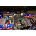 A QUANTITY OF ASSORTED OO/HO GAUGE MODEL RAILWAY ITEMS, rolling stock, lineside buildings and