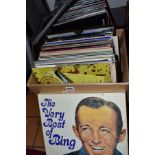 TWO BOXES OF APPROXIMATELY one hundred and fifty LP'S, by Artists such as U2, Chuck Berry, Status