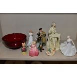 A GROUP OF ROYAL DOULTON, comprising The Laird HN2361, Rose HN1368, Thank You HN3390, Pirouette