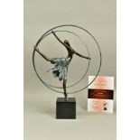 JENNINE PARKER (BRITISH CONTEMPORARY) 'ELEVATION', a limited edition bronze sculpture depicting a