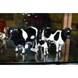 BESWICK FRIESIAN CATTLE, comprising Bull Ch 'Coddington Hilt Bar', No. 1439A, (ear, horn, leg and