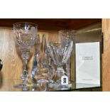 THREE BOXED COMMEMORATIVE GLASS GOBLETS, comprising a Gaius limited edition Harcourt Goblet with