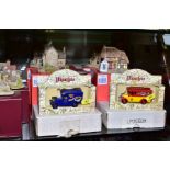 SIXTEEN BOXED LILLIPUT LANE SCULPTURES, all with deeds, comprising four Village Shops 'The Toy