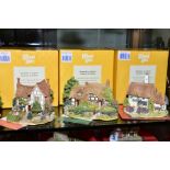 FIVE BOXED LILLIPUT LANE SCULPTURES, all with deeds, comprising four from Collectors Club special '